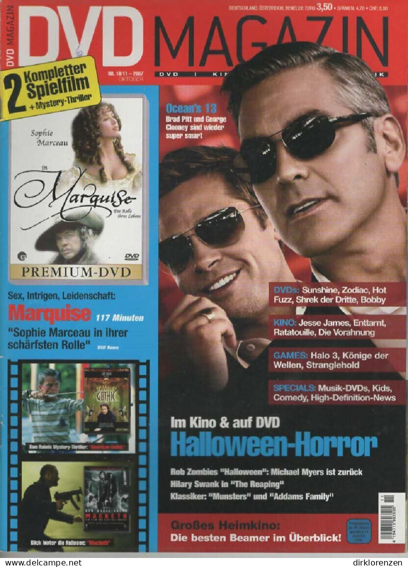 Screen Magazine Germany 2007-10+11 Brad Pitt George Clooney ACCEPTABLE - Zonder Classificatie