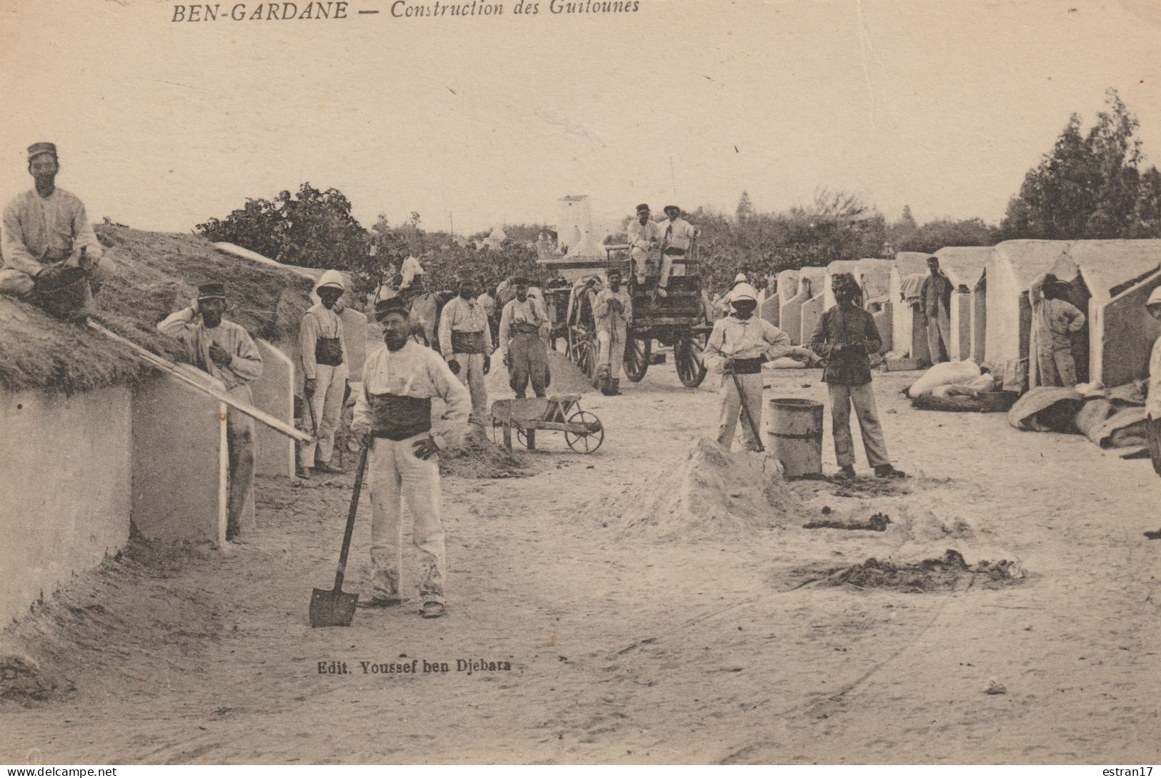 TUNISIE BEN-GADANE CONSTRUCTION DES GUITOUNES - Túnez