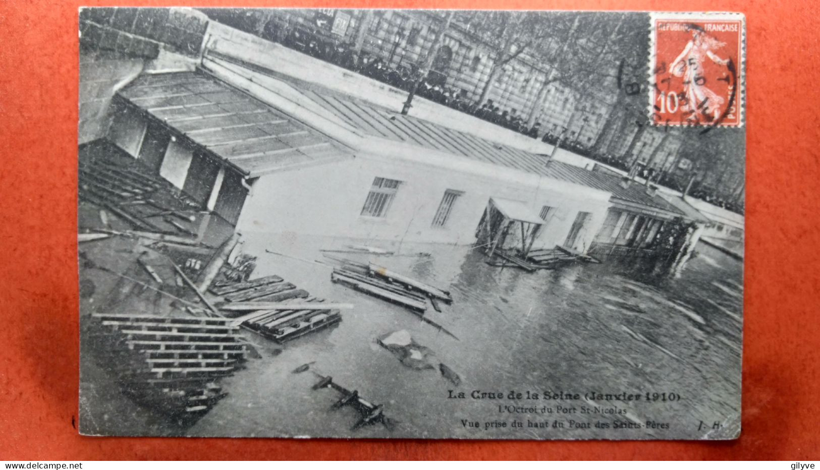 CPA (75) La Crue De La Seine. Paris. L'Octroi Du Port St Nicolas .(7A.934)d - Alluvioni Del 1910