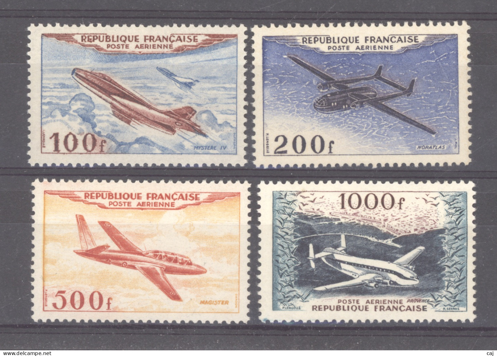 France  -  Avion  :  Yv  30-33  **  N° 32 Signé Calves - 1927-1959 Postfris