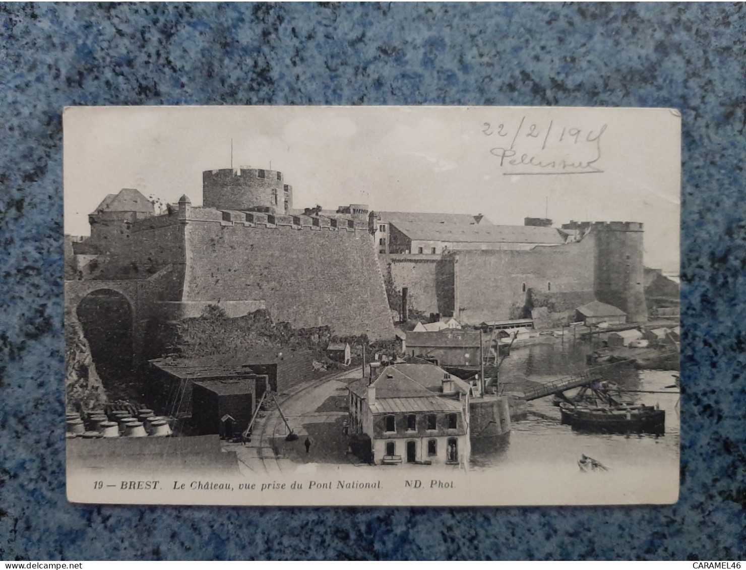 CPA  -  19   -   BREST  -  LE CHATEAU , VUE PRISE DU PONT NATIONAL - Brest