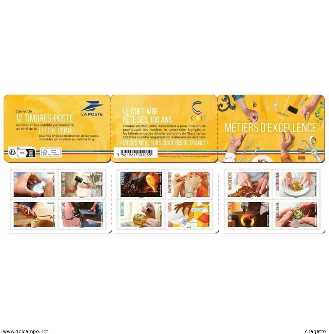 Carnet De 12 Timbres Validite Permanente, Metiers D`excellence Neuf - Booklets