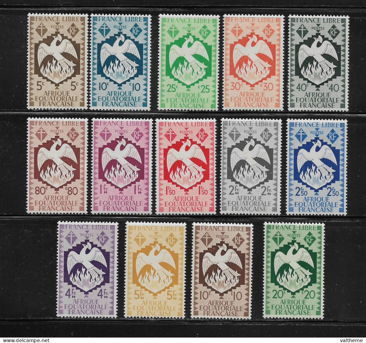 A.E.F.  (  DIV - 633 )   1941   N° YVERT ET TELLIER      N° 141/154    N* - Nuovi