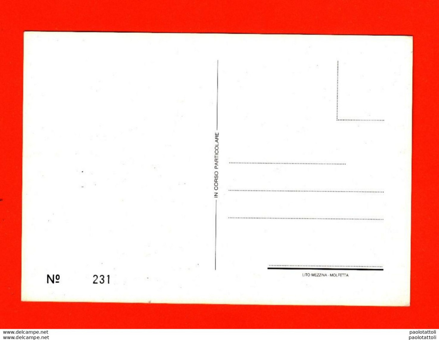 Molfetta, 1991- 34a Mostra Filatelica. Nuova. Standard,ed. Mezzina. Verso Diviso, Numerata 231 - Bourses & Salons De Collections