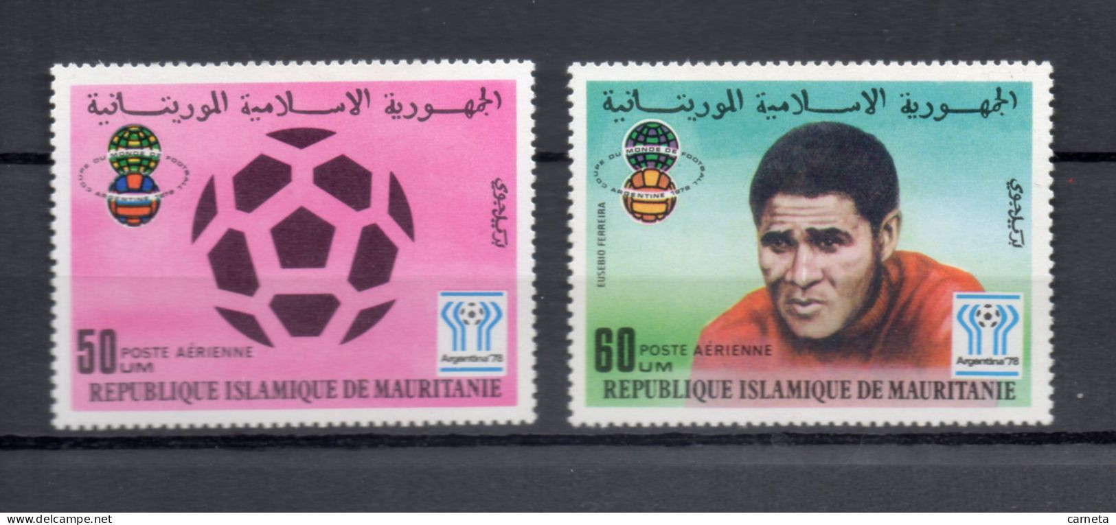 MAURITANIE  PA  N° 182 + 183   NEUFS SANS CHARNIERE   COTE 7.00€    FOOTBALL SPORT - Mauretanien (1960-...)