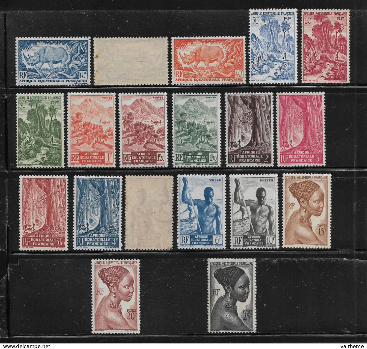 A.E.F.  (  DIV - 634 )   1947   N° YVERT ET TELLIER      N° 208/226   N* - Nuovi