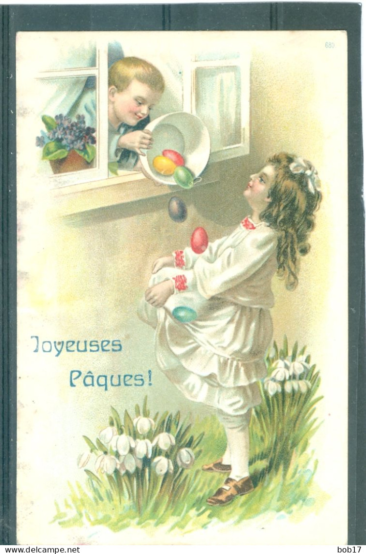 Relief - Gaufrée - Embossed - Prage - Enfants - TBE - Easter