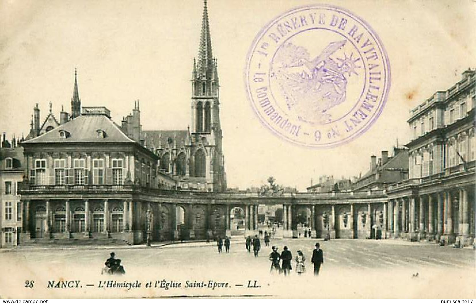 Cachet 1re Réserve De Ravitaillement N° 6 Sur Cpa Nancy 1914 - Oorlog 1914-18