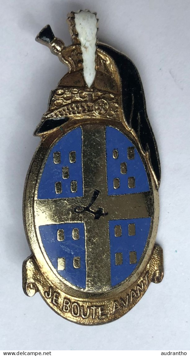 Insigne Militaire - 4e Régiment De Dragons -Je Boute Devant -  Drago Paris G2166 - Landmacht