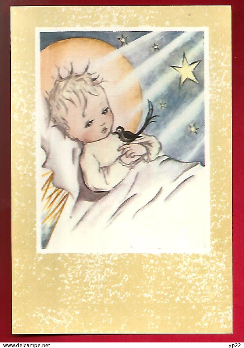 Image Pieuse Ed ? H. 22 - Illustrateur ?? - Enfant Bébé Oiseau étoile ... - Images Religieuses