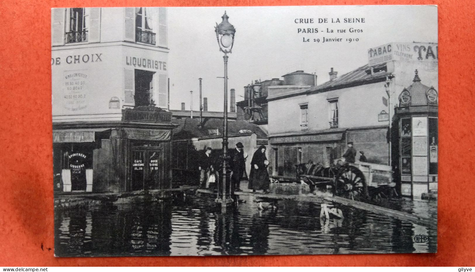CPA (75)  Crue De La Seine. Paris. La Rue Gros.  (7A.944) - Alluvioni Del 1910