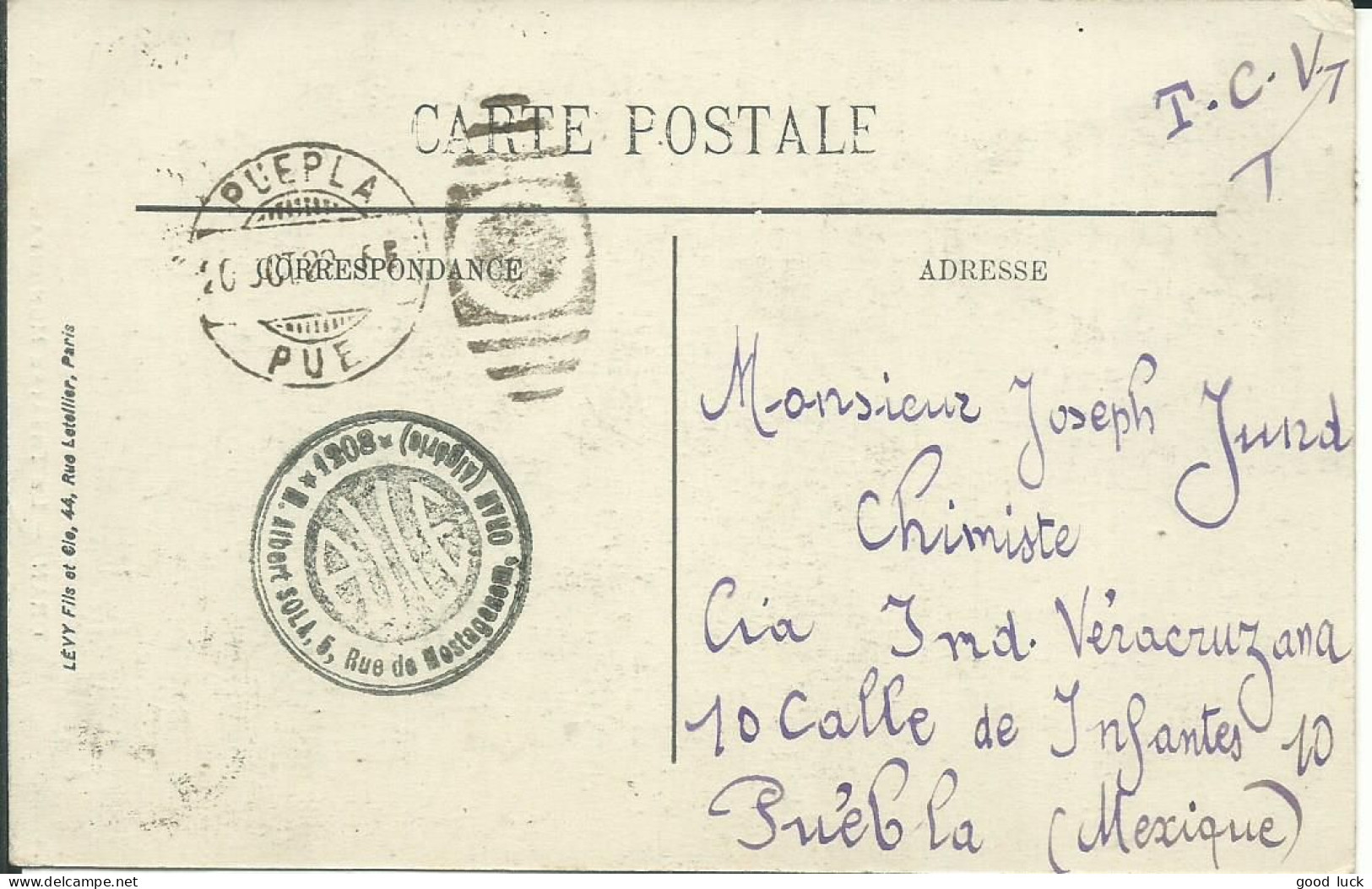 FRANCE CARTE 25c ORAN ( ALGERIE ) POUR PUEBLA ( MEXIQUE ) DE 1923 LETTRE COVER - 1921-1960: Periodo Moderno