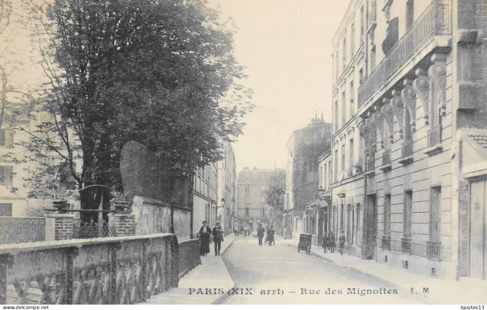 CPA. [75] > PARIS > Rue Des Mignottes - (XIXe Arrt.) - 1915 - TBE - Distrito: 19