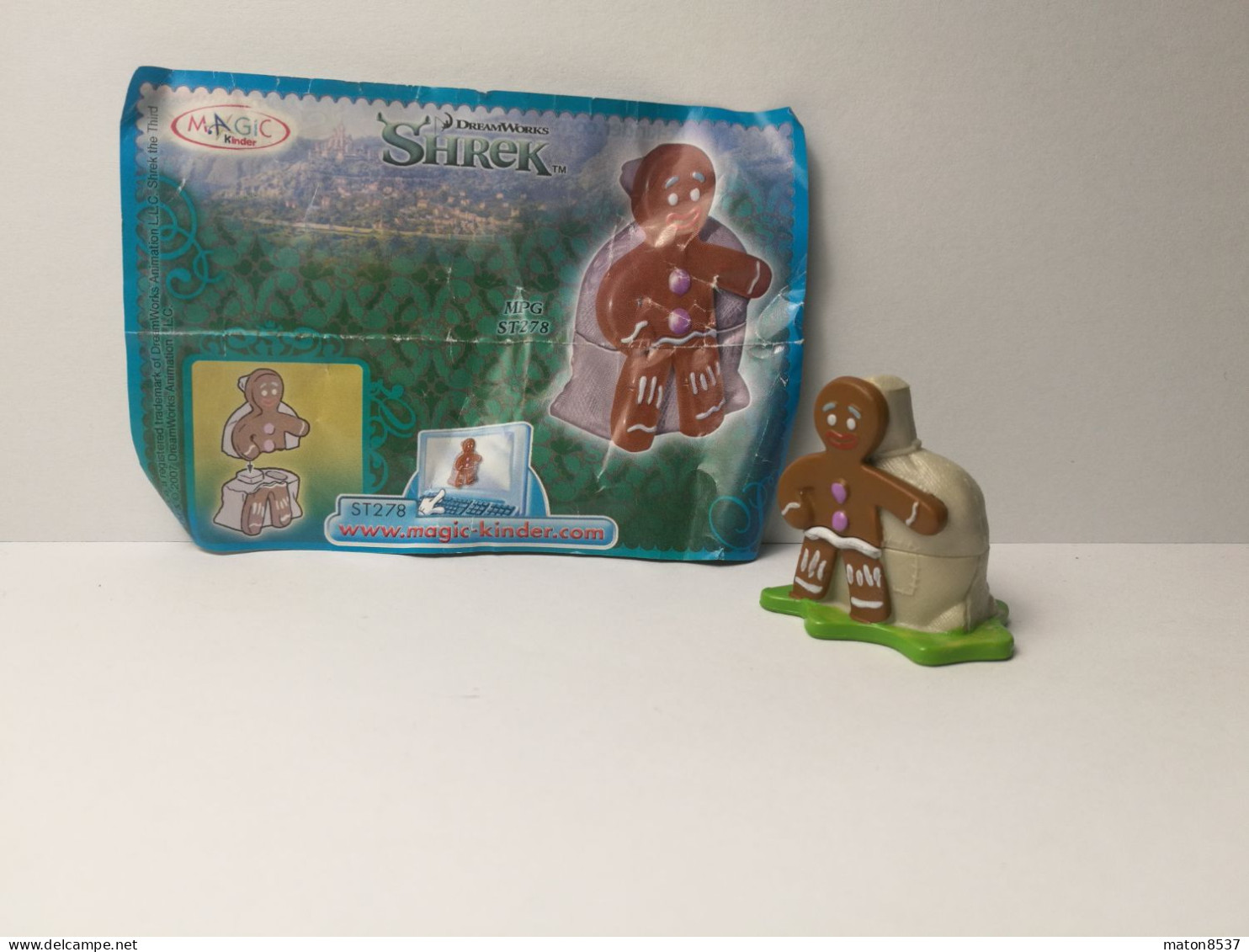 Kinder : MPG ST-278   Shrek Der Dritte 2007 - Pfefferkuchenmann +  BPZ - Aufstellfiguren