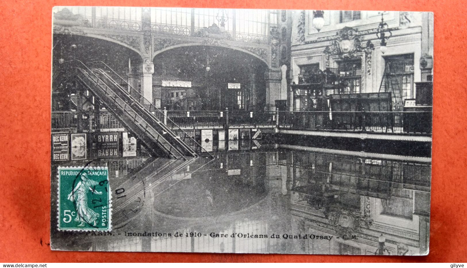 CPA (75)  Crue De La Seine. Paris. Gare D'Orléans Du Quai D'Orsay. (7A.946) - De Overstroming Van 1910