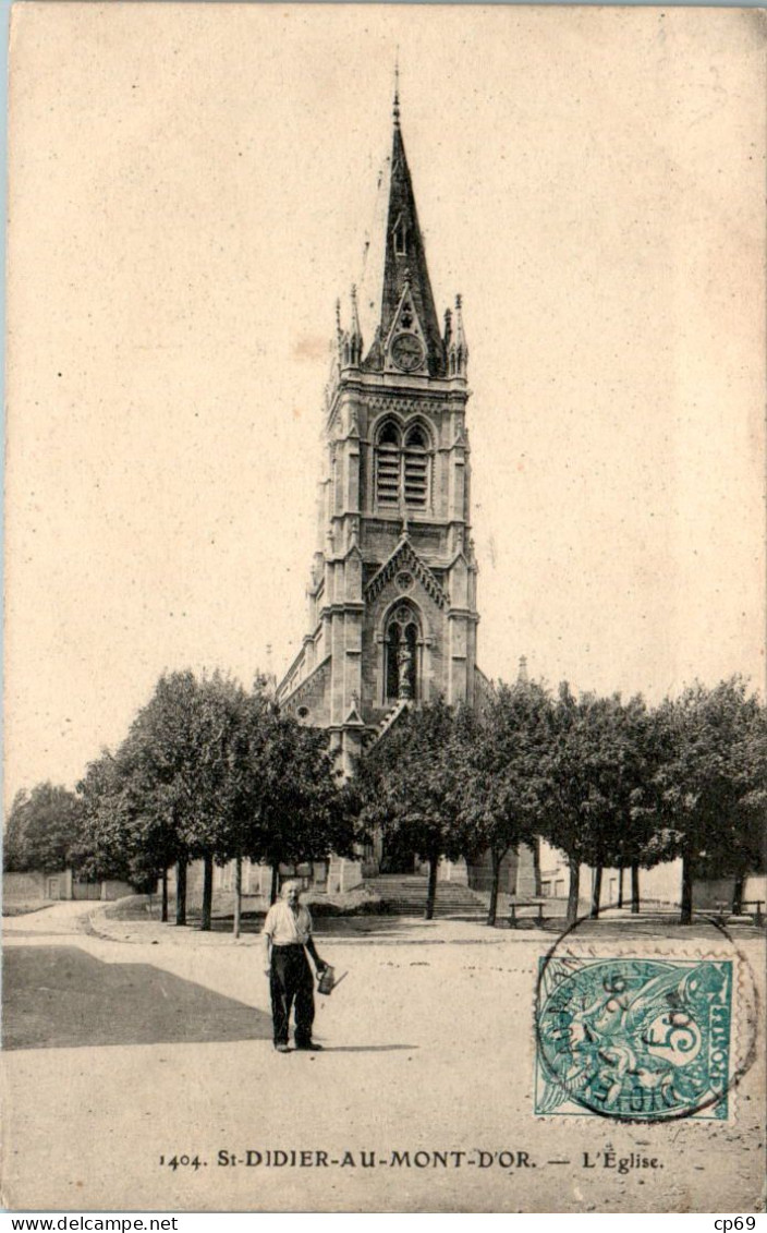 St-Didier-au-Mont-D'Or Canton Limonest L'Eglise Church Chiesa Rhône N°1404 Cpa Voyagée TB.Etat - Other & Unclassified