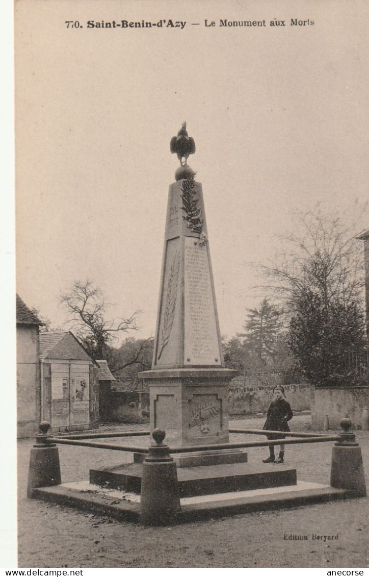 Saint-Benin-d Azy ( Le Monument Aux Morts ) - Andere & Zonder Classificatie