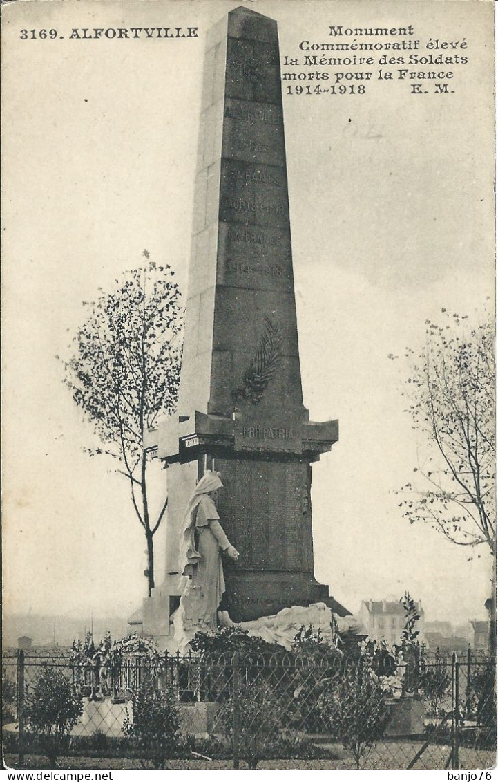 Alfortville (94) - Monument Commémoratif élvé à La Mémoire Des Soldats Morts Pour La France 1914-1918 - Alfortville