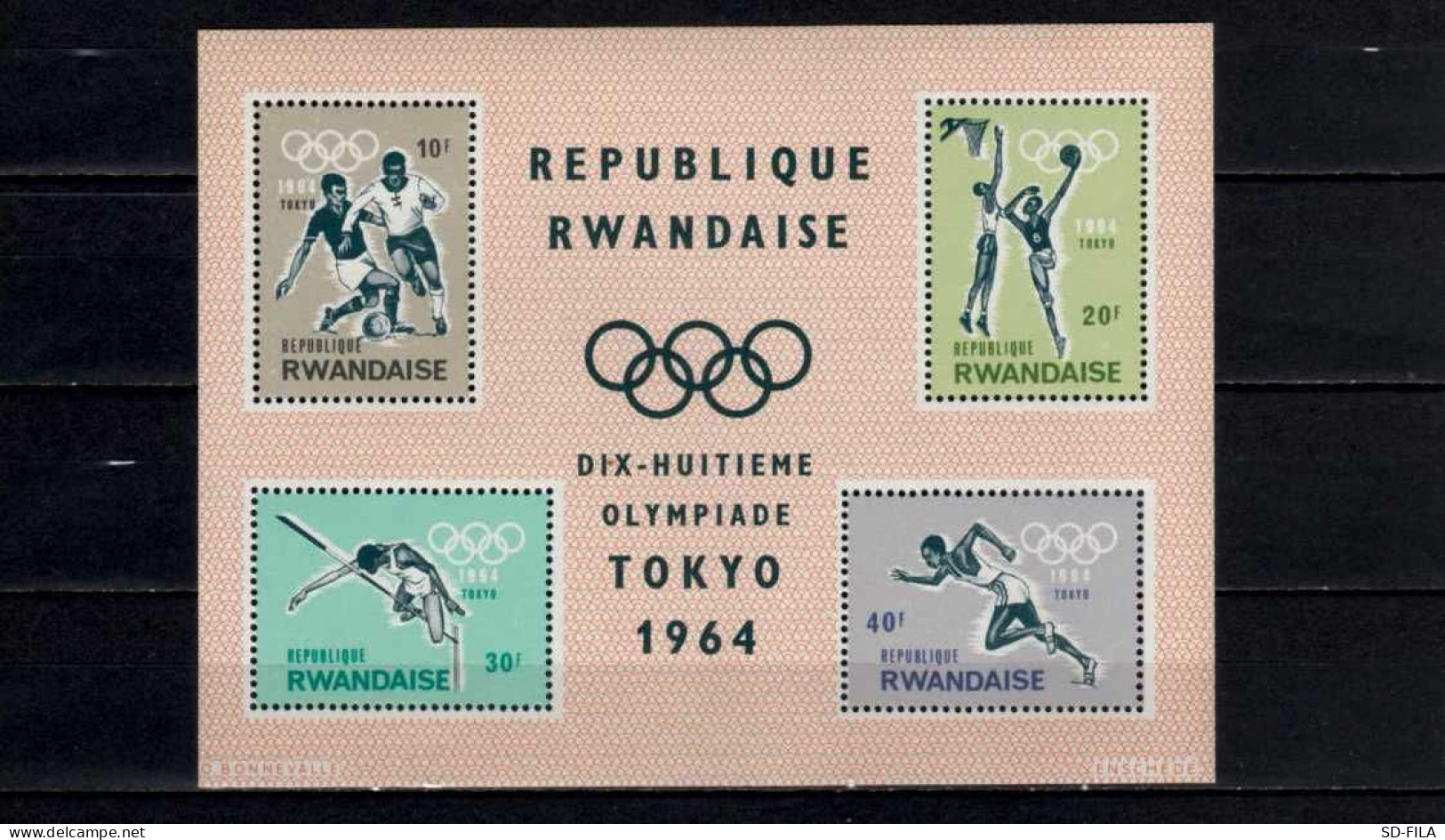 Belgian Congo - Rwanda 1964 N° BL2 MNH Olympic Games - Jeux Olympique - Olympische Spelen Tokio - Japan C15.00Eu. - Neufs
