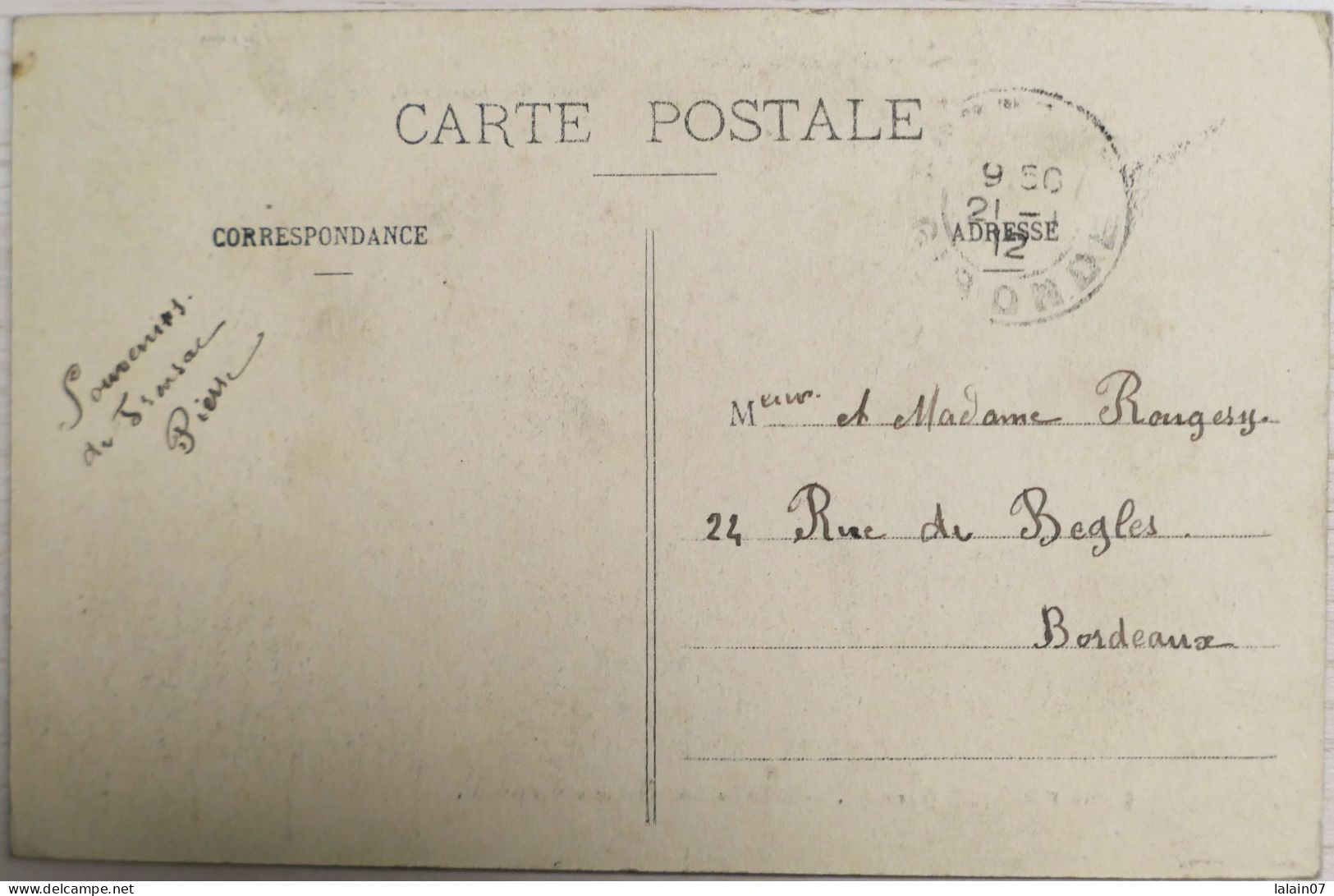 C. P. A. : 33 : FRONSAC : Château Lagüe Et Son Vignoble,  Timbre En 1912, Par Henry GUILLIER, Libourne - Other & Unclassified