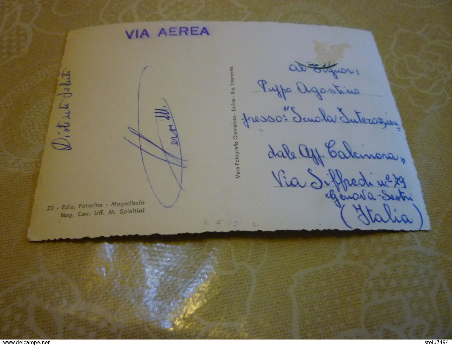 B866 Mogadiscio La Cattedrale Residui Carta Al Retro - Somalia