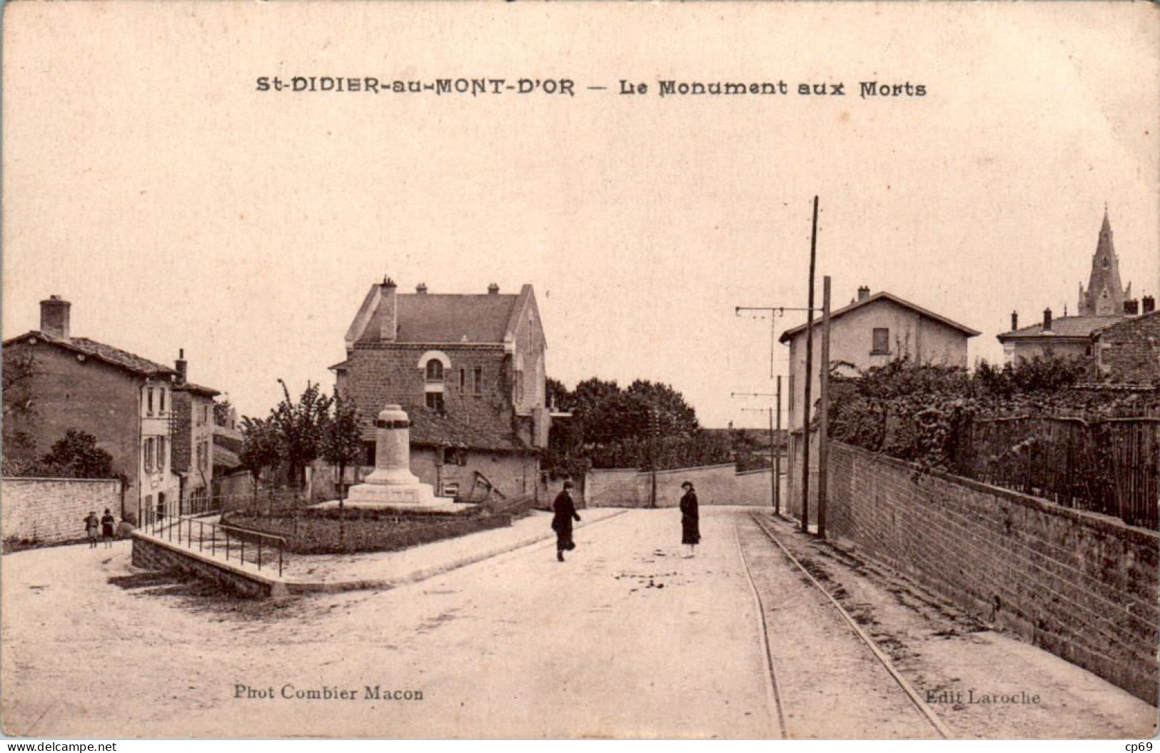 St-Didier-au-Mont-D'Or Canton Limonest Le Monument Aux Morts Rhône Dos Vert Cpa Ecrite Au Dos B.Etat - Sonstige & Ohne Zuordnung