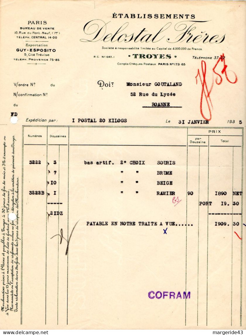 FRANCE LOT DE 90 FACTURES