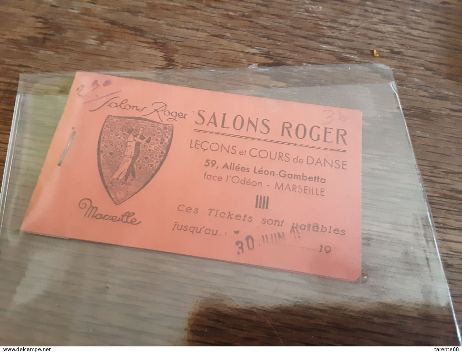 Carnet Vide Salons Roger 59 Allée Léon Gambetta - Reclame