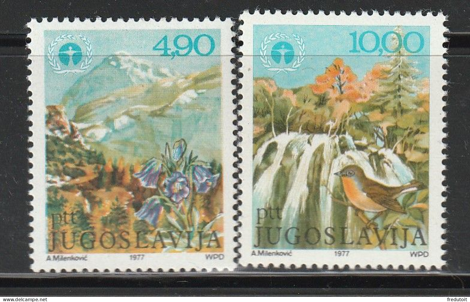 YOUGOSLAVIE- N°1578/9 ** (1977) Protection De L'environnement - Unused Stamps