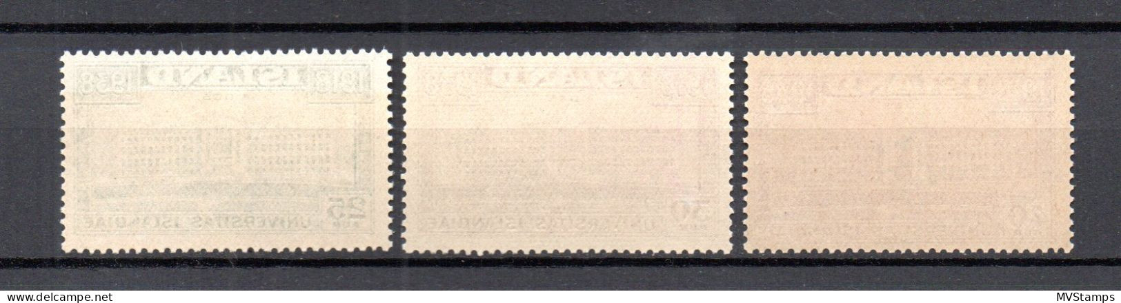 Island 1938 Satz 200/02 Freimarken Universitat Reijkjavik Postfrisch - Dienstzegels