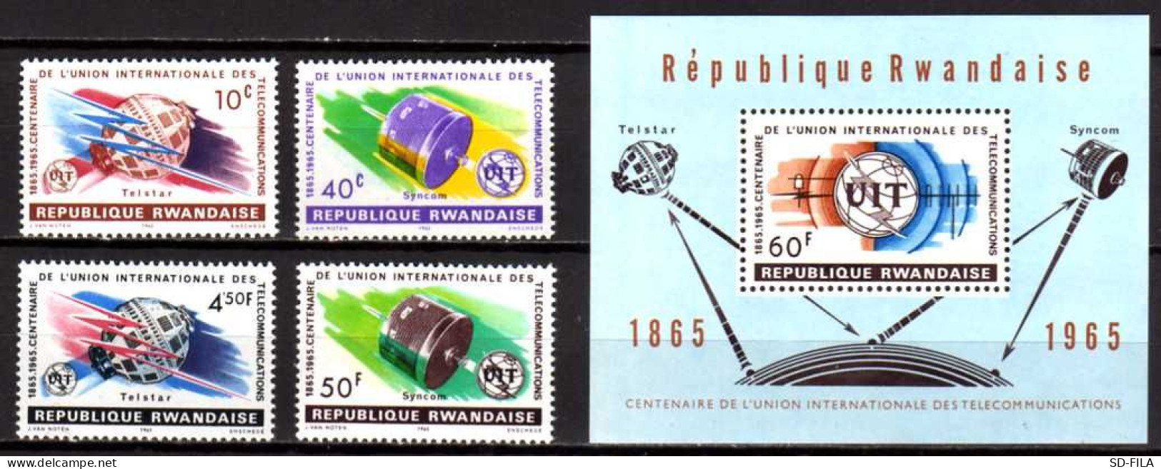 Congo Belge - Belgian Congo - Rwanda 1965 N° 108/111 + BL4 MNH Space - Aerospace - Ruimtevaart C6.75Eu - Neufs