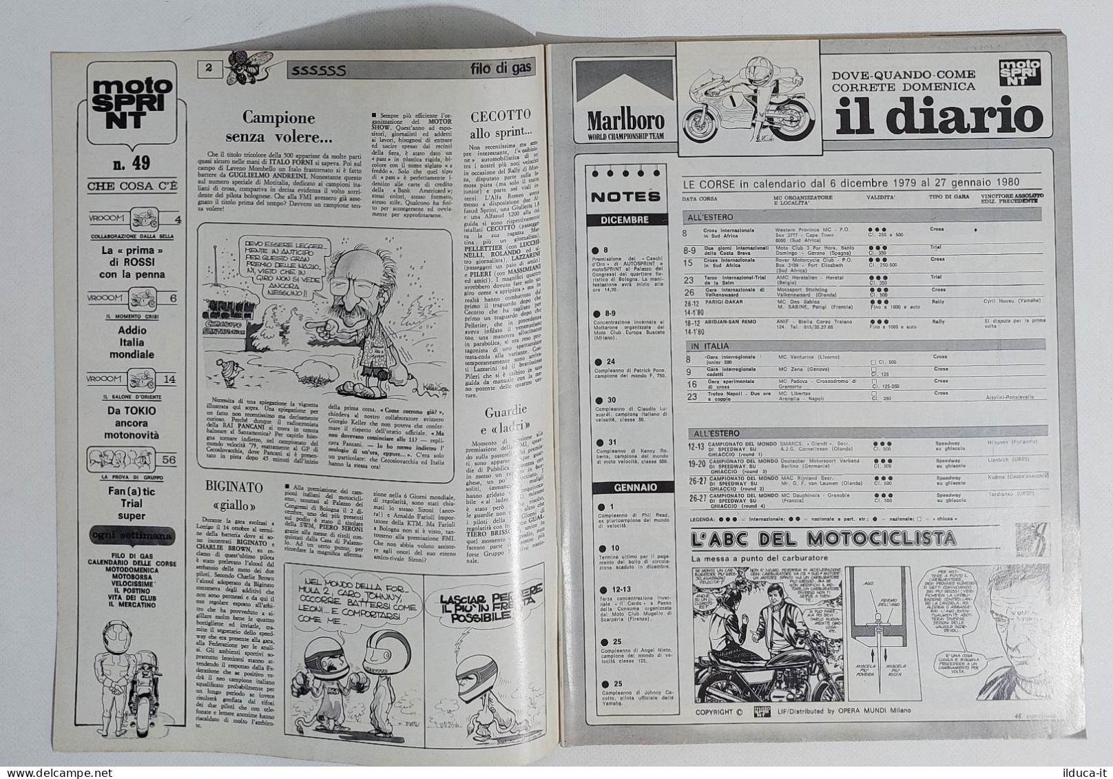 54041 Motosprint 1979 A. IV N. 49 - Vespa / Fantic 200 Trial - Engines