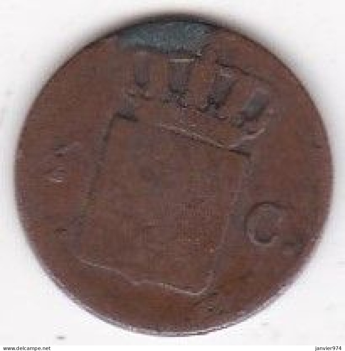 Pays Bas . 1/2 Cent 1846 Wilhelm II , En Cuivre , KM# 68 - 1840-1849: Willem II.