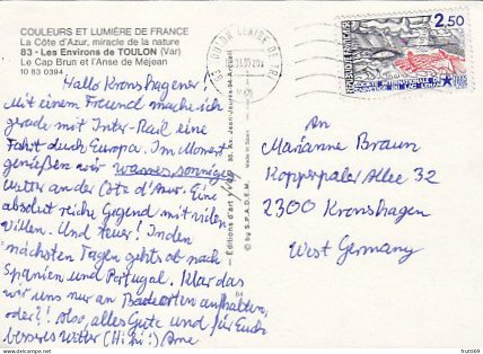 AK 211719 FRANCE - Le Cap Brun Et L'anse De Méjean - Autres & Non Classés