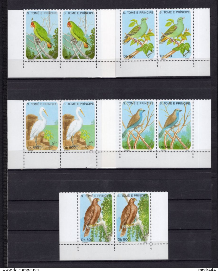 Sao Tome And Principe 1993 - Fauna - Birds - Pair Of  Stamps 5v - Complete Set - MNH** - Excellent Quality - Superb*** - Sao Tome And Principe