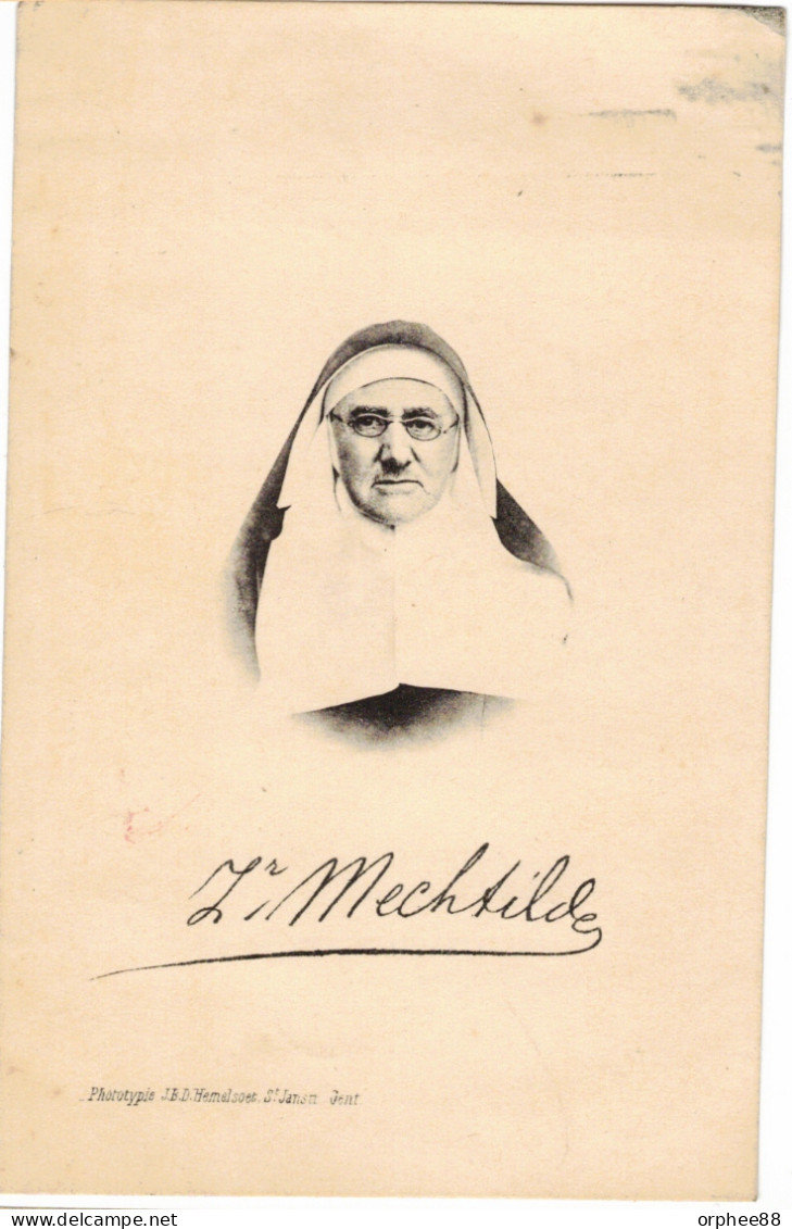 Zuster Mechtilde Gulden Jubelfeest Evergem 1855-1905 Litho Hemelsoet Gent Kerk Evergem - Décès