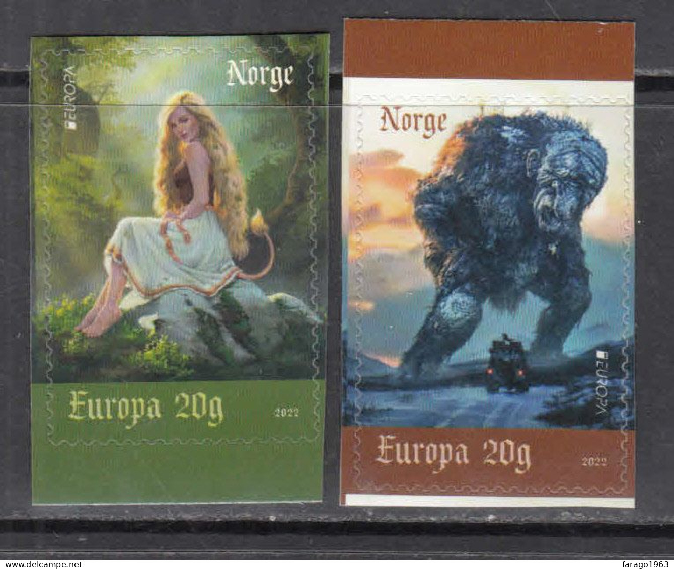2022 Norway Legends & Stories Europa  Complete Set Of 2 MNH @ BELOW FACE VALUE - Neufs