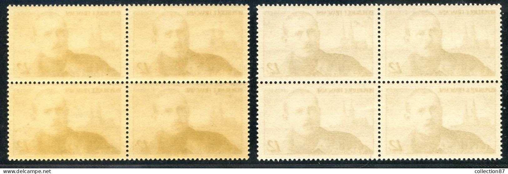 REF092 > FRANCE < Yv N° 865 * * Variété De Teinte Bloc De 4 Neuf Luxe Dos Visible - MNH * * - Neufs