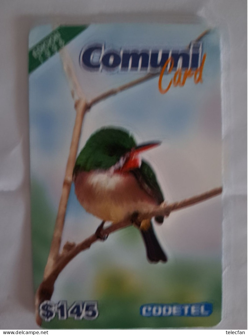 DOMINICAINE CODETEL PREPAID 145$ UT BARRANCOLI O BARRANQUERO 1996 - Pájaros Cantores (Passeri)