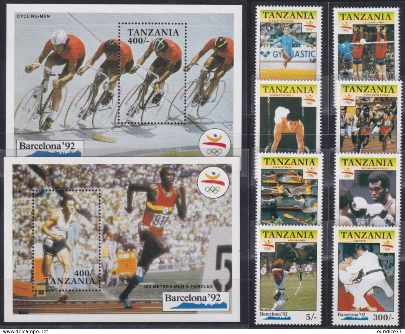 Tanzania 1990 - Olympic Games Barcelona 92 Mnh** - Summer 1992: Barcelona