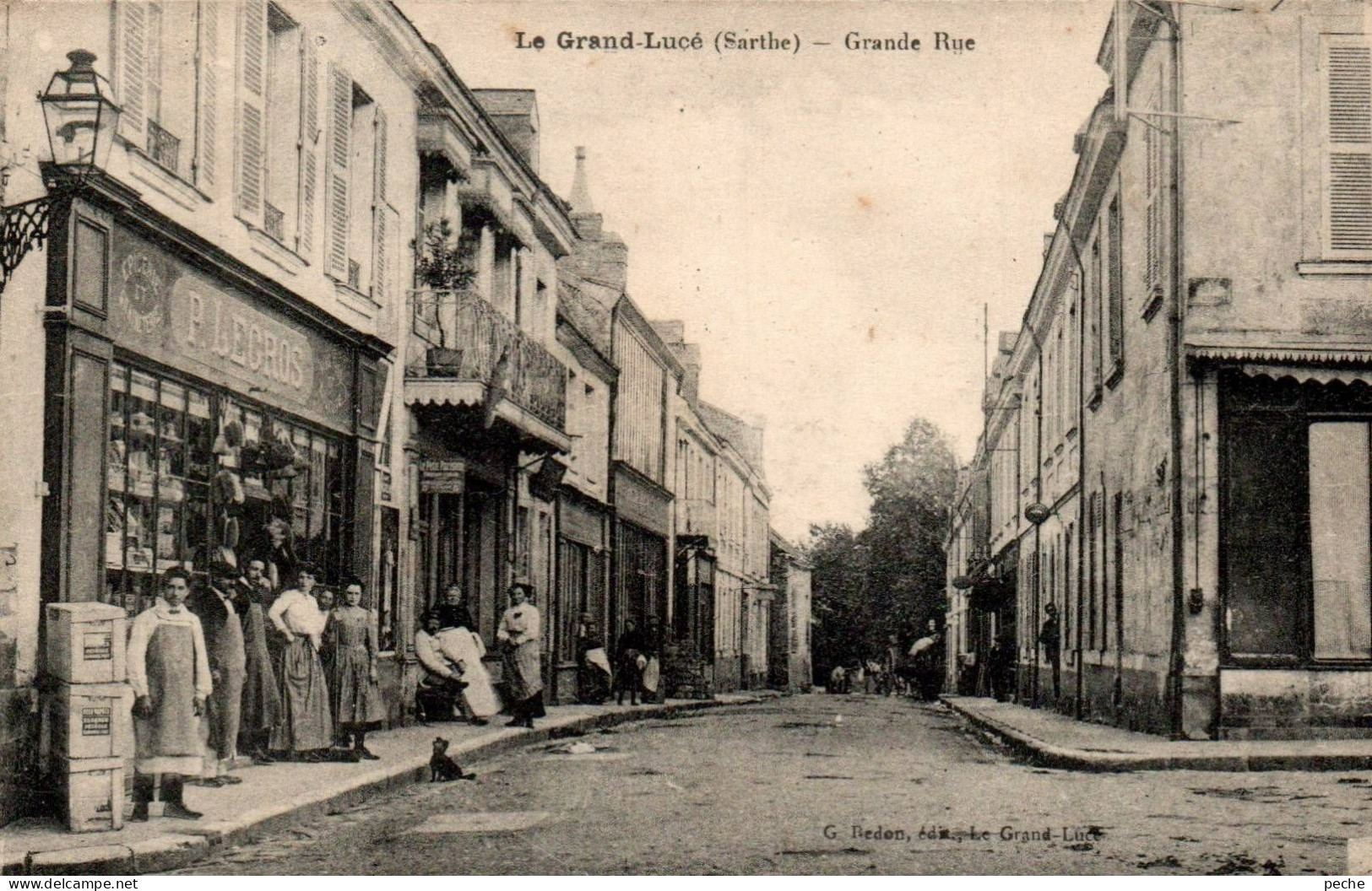 N°2671 W -cpa Le Grand Lucé -grande Rue- - Autres & Non Classés