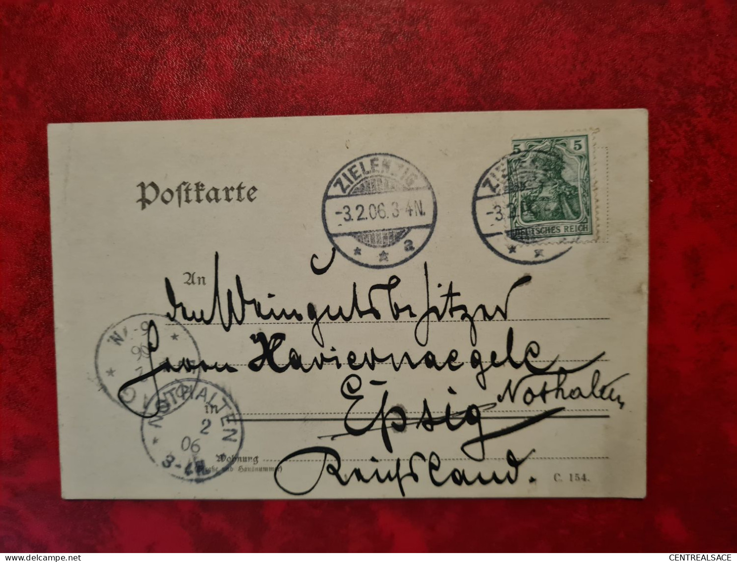 CARTE 1906 ZIELENZIG POUR CACHET NATHALTEN ET EPFIG - Altri & Non Classificati