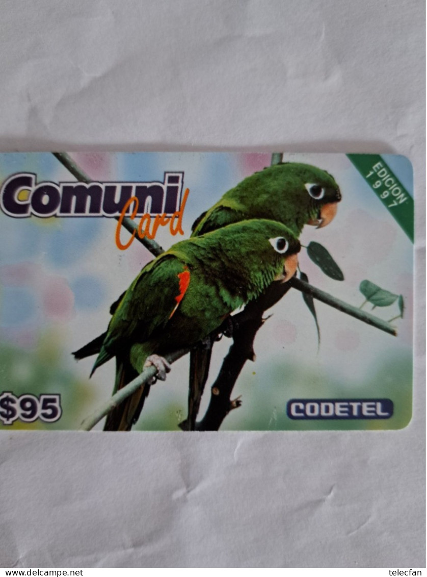 DOMINICAINE CODETEL PREPAID 95$ UT EL PERICO PERROQUET PARROTS  1996 - Parrots