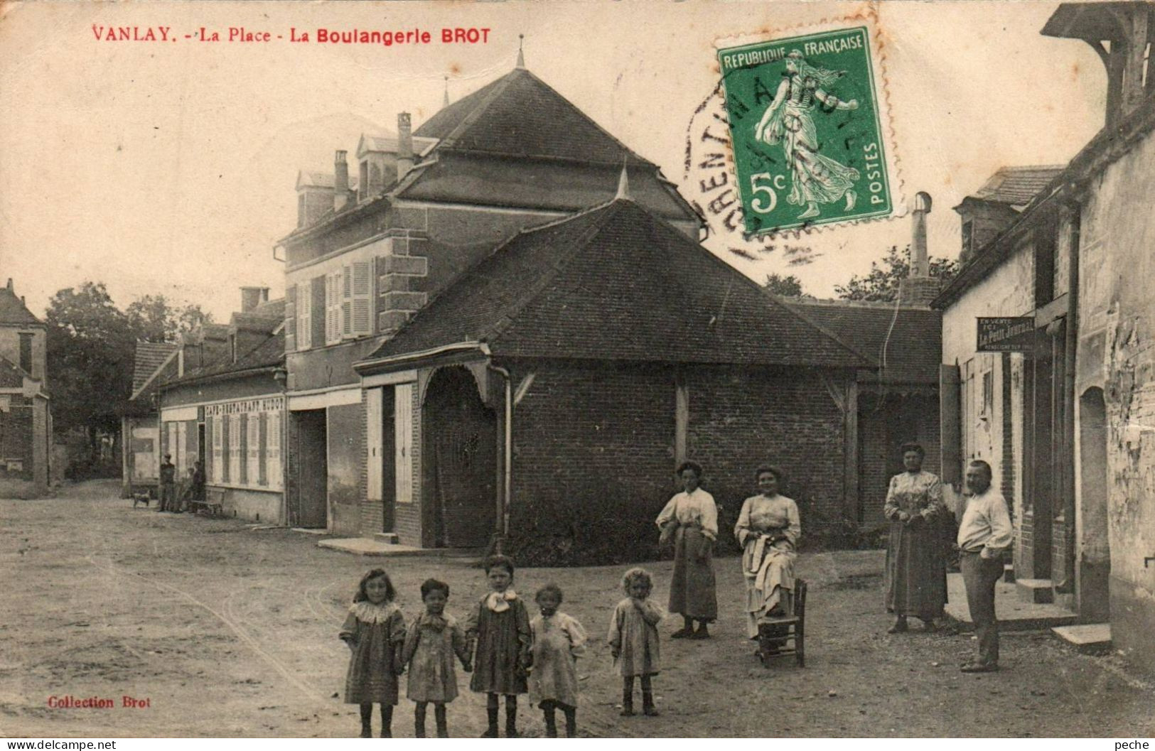 N°2673 W -cpa Vanlay -la Place -la Boulangerie Brot- - Autres & Non Classés