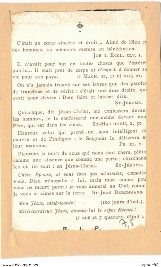Lambeau Charles Joseph Lieutenant-général Wavre 1844, Bonheyden 1906 Décorations Decoraties - Obituary Notices