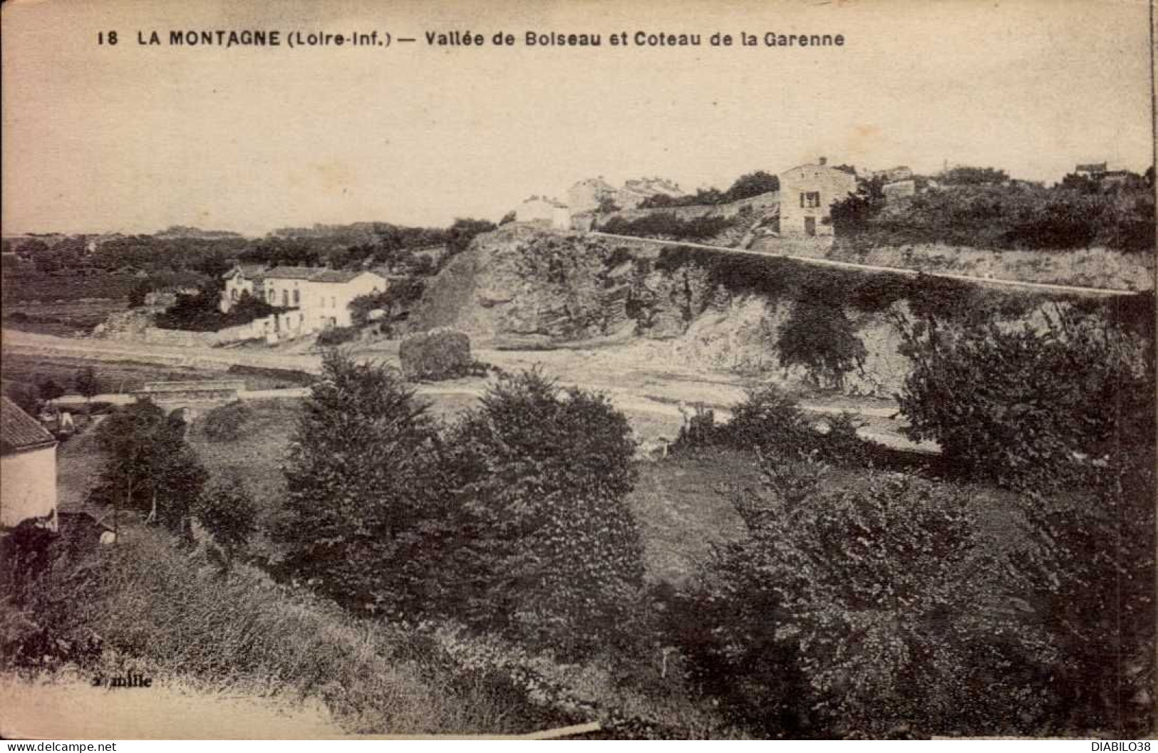 LA MONTAGNE    ( LOIRE ATLANTIQUE )  VALLEE DE BOISEAU ET COTEAU DE LA GARENNE - La Montagne