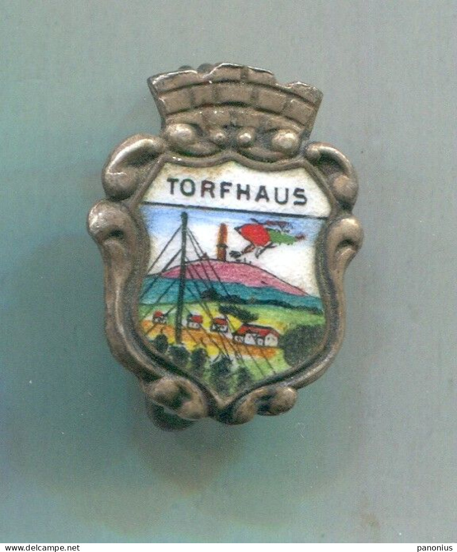 TORFHAUS Germany - Blazon, Coat Of Arms, Vintage Pin Badge, Abzeichen Enamel - Ciudades