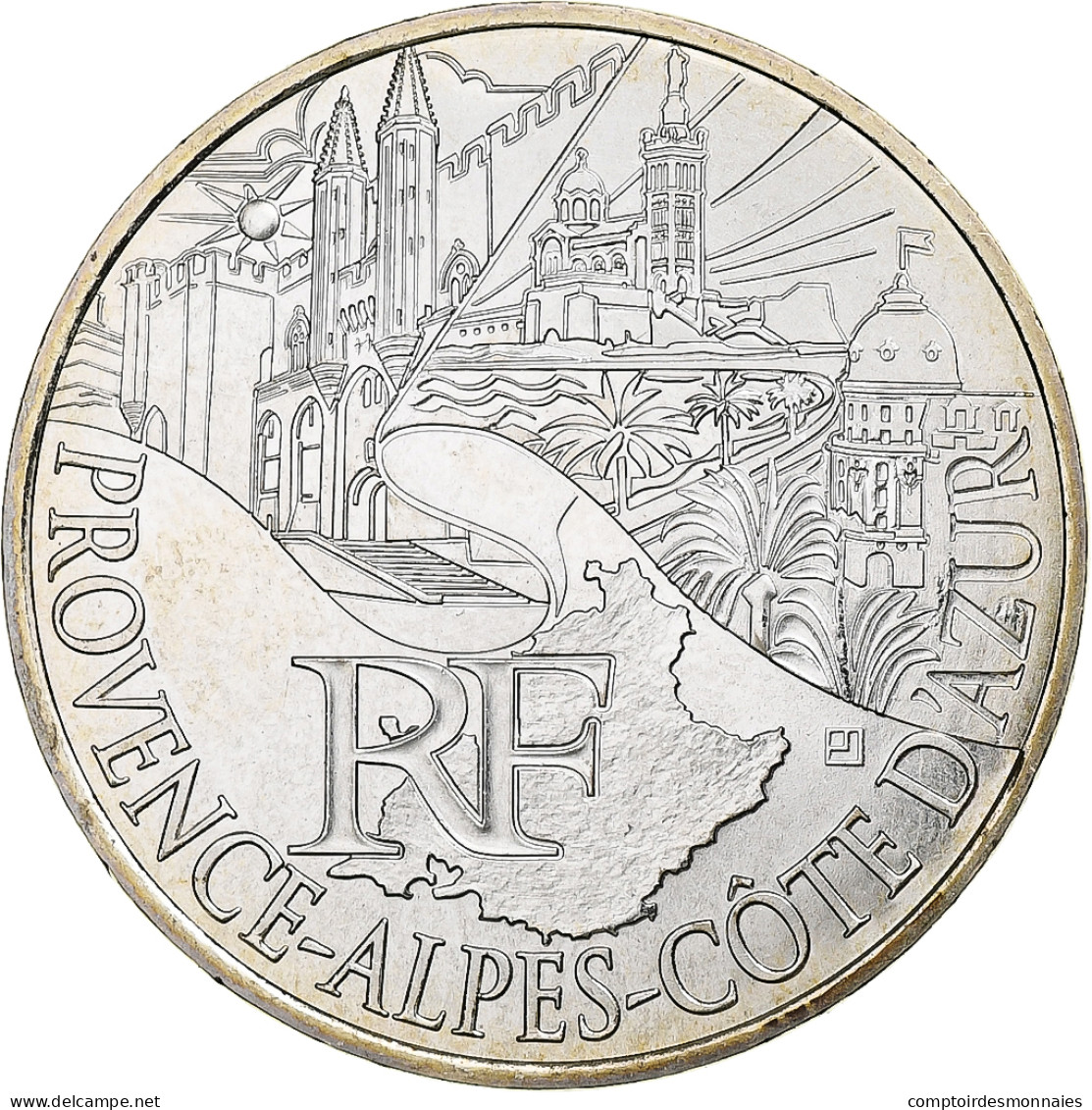 France, 10 Euro, Provence-Alpes-Côte D'Azur, 2011, Monnaie De Paris, Argent - Frankrijk