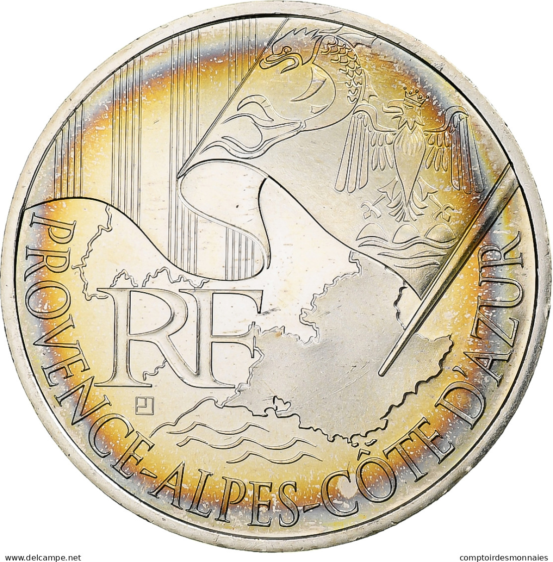 France, 10 Euro, Provence-Alpes-Côte D'Azur, 2010, Monnaie De Paris, Argent - Frankreich