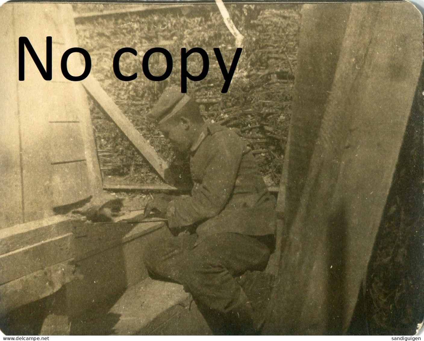 PHOTO ALLEMANDE - SOLDATS DANS UNE TRANCHEE A LA BOISELLE PRES DE THIEPVAL - ALBERT SOMME GUERRE 1914 1918 - Guerre, Militaire